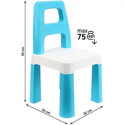 Дитячий стілець ТехноК Kids Chair до 75 кг блакитний 9710TXK - мініатюра 4