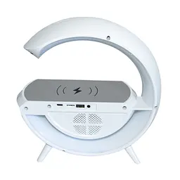 Нічник 3в1 BT-3401 з Bluetooth-колонкою і бездротовою зарядкою, світильник з годинником для телефону - мініатюра 3