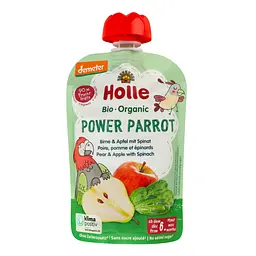 Пюре Holle Power Parrot, з грушею, яблуком та шпинатом, 100 г - мініатюра 2