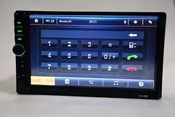 Автомагнітола 1DIN 7018В коротка база  з сенсорним екраном Bluetooth USB SD з підтримкою камери заднього виду Чорний - мініатюра 8