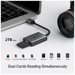 Зчитувач флеш-карт TP-Link USB 2.0 to SD/TF (UA430) - мініатюра 8