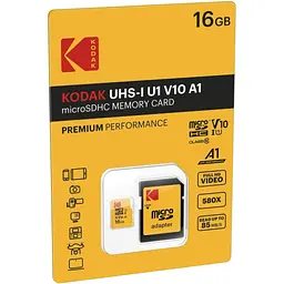 Карта пам'яті Kodak 16GB microSDHC class 10 UHS-I (EKMSDM16GHC10J60K) - мініатюра 3