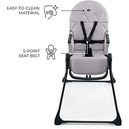 Стільчик для годування Kinderkraft Binci Grey (KHBINC00GRY0000) - мініатюра 4