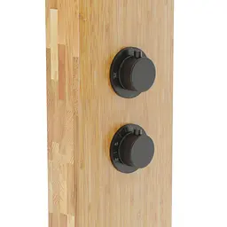 Душова панель Corsan Balti 2.0 bamboo black з термостатом B001TBL - мініатюра 4