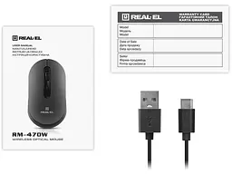 Миша REAL-EL RM-470W Dark Gray (EL123200049) - мініатюра 10