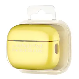 Чохол Silicone Case 2,5mm with microfiber for AirPods Pro 2 зі шнурком Shiny Yellow - мініатюра 2