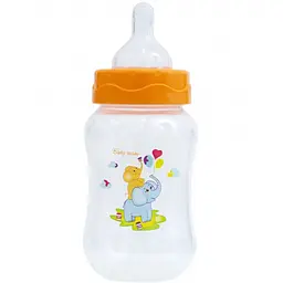 Пляшечка з широким горлечком Baby Team, 250 мл, помаранчева (1002) - мініатюра 2