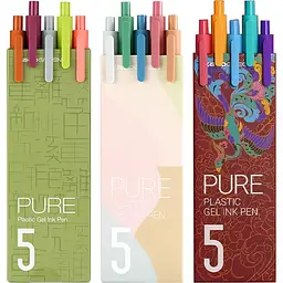 Набір ручок KacoGreen Pure Plastic Gel Ink Pen 5 шт K1015/3131478 [118674] - мініатюра 3