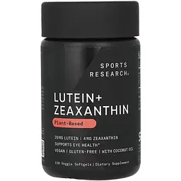 Лютеїн + Зеаксантин Sport Research Lutein + Zeaxanthin 20 мг 120 вегетаріанських м'яких капсул