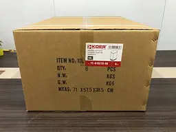 Відро для сміття з плавним закриттям прямокутне Koer TC-010210-08 10 л white KR5598, Білий матовий - мініатюра 3