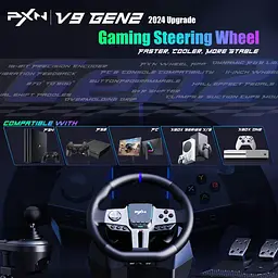 Руль и педали и коробка передач PXN V9 GEN2 Bundle for PS4/XBOX/Xbox Series X|S/PC - миниатюра 10
