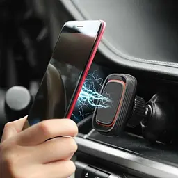 Автотримач для телефону магнітний CT213 на повітропровід Карбон - мініатюра 6