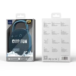 Портативна колонка WIWU H3 Clip Fun Portable Wireless Speaker Blue (6977703650716) - мініатюра 2