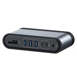Хаб адаптер Baseus Working Station Four-Screen 16-in-1 (CAHub-HG0G) - мініатюра 4