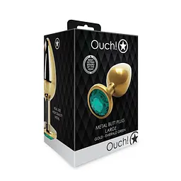 Анальна пробка Ouch! L, 8.1 см (зелений) - мініатюра 7
