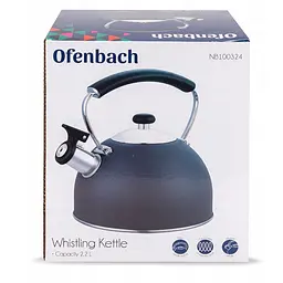 Чайник Ofenbach 2.2 л зі свистком сірий (OF-100324) - мініатюра 5