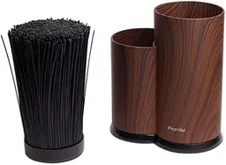 Колода для ножів Brash Stand Wood пластикова подвійна Kamille 12х22.5х20 см kuh0007452 - мініатюра 3