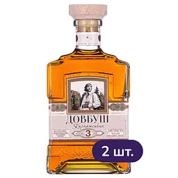 Бренді України Довбуш Карпатський 3 зірки 40% 1 л (2 шт. х 0.5 л)