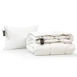 Набір MirSon шовковий №9523 Luxury Exclusive Silk Kapok зима ковдра 140х205 см + подушка білий (2200010805505) - мініатюра 2