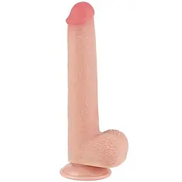 Фалоімітатор з мошонкою Sliding-Skin Dual Layer 9" Flesh LoveToy