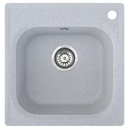 Мийка кухонна Valetti 1N гранітна, сіра 430х445 мм - мініатюра 5