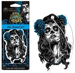 Ароматизатор для авто Aroma Car Cellulose Dia De Los Muertos Blue Diamond Girl (83116)