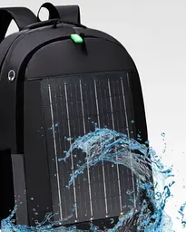 Рюкзак туристичний NoName SolarBag-50, з сонячною батареєю та USB-портом 50×30×16 см, чорний - мініатюра 6