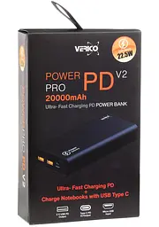 Зовнішній акумулятор Verico Power Guard Pro PD 20000 mAh портативне зарядне чорне - мініатюра 2