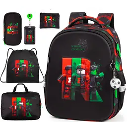 Шкільний ортопедичний рюкзак 6 в 1 для хлопчика School Standard 38х30х18 см Роблокс для молодших класів (SET 170-80) - мініатюра 2
