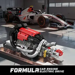 Конструктор двигун Mould King STR13 FORMULA ONE V6  Engine   моторизований дитячий мотор 980 деталей - мініатюра 6