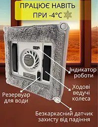 Робот для миття вікон Bluetooth F02-21 на 2 струмені розпилення з додатком на телефон - мініатюра 8