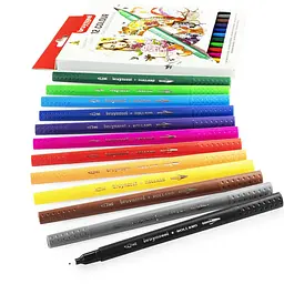 Набір лінерів-пензлів Bruynzeel BRUSHPEN двосторонніх 12кол - мініатюра 6