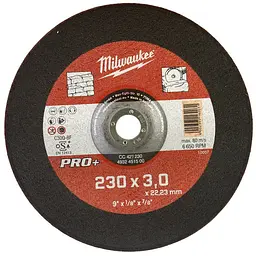 Диск відрізний для каменю MILWAUKEE, CC 42/230х3 PRO+, діаметр 230мм