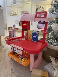 Ігровий набір Super Market 2-в-1: тележка для покупок + касовий апарат (червоний) - мініатюра 7
