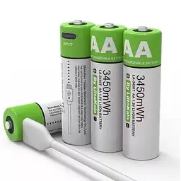 Акумулятор AA LiitoKala 3450 mAh Li-ion заряджається usb type-C (LA-3450T) - мініатюра 5