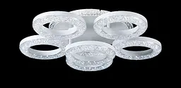 Люстра стельова LED Splendid Ray LT8003/5+1, 144W, білий, сучасний стиль з пультом - мініатюра 2
