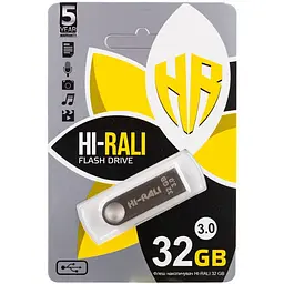 Флеш-накопичувач Hi-Rali Shuttle USB 3.0 Срібна серія - 32GB Срібний