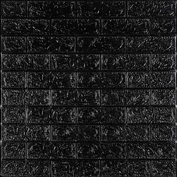 3D панель самоклеюча 700х770х5мм цегла Чорний (019-5) SW-00000151