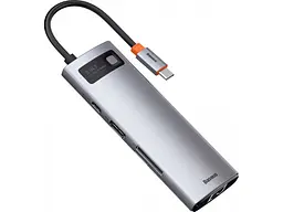 Док-станція для ноутбука BASEUS Metal Gleam Series 8-in-1 Multifunctional Type-C HUB (CAHUB-CV0G)
