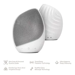 Електронна звукова щітка для обличчя GESKE Sonic Facial Brush 5 в 1 білий - мініатюра 3
