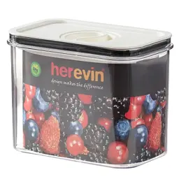 Харчовий контейнер Herevin Canister-Vacuum Lid-White-Black вакумна кришка 1.2 л (161179-000) - мініатюра 3