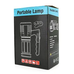 Ліхтар пошуковий Portable Lamp YT-81043, 4LED T6+COB, 5W, 3+1 режим, 1200mah, Black, IP40, USB кабель, 140х70х90мм, BOX - мініатюра 5