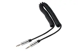 Аудіокабель AUX Mini-Jack 3,5 — Mini-Jack 3,5 2E Coiled MiniJack 1.8m Black