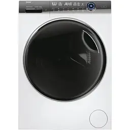 Haier Пральна машина фронтальна, 12кг, 1400, A+++, 60см, дисплей, пара, інвертор, люк чорний, прямий привід, білий