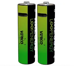 Акумулятор Verico AA USB Type-C 1700mAh 1.5V Li-ion * 2 (LoopEnergy) (1UDBT-A1WEA2-NN)