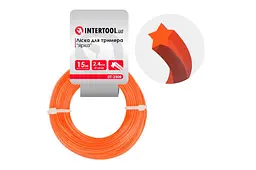 Лісочка для тримера та мотокоси Intertool 2.4 мм x 15м зірка DT-2308