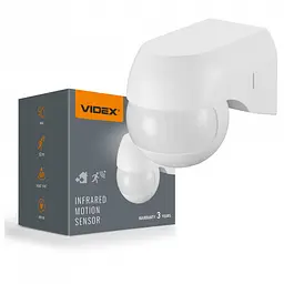 Датчик руху та освітленості Videx VL-SPW11W 220V 800W IP44 інфрачервоний білий
