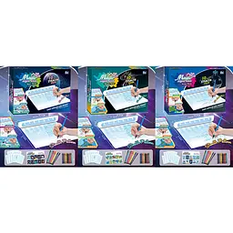 Дощечка для малювання, світло, LED, картки, фломастери, воскова крейда, чарівна папір (В асортименті) - мініатюра 2