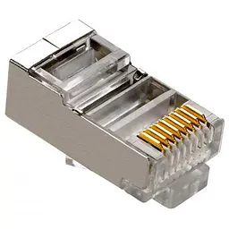 Коннектор компьютерный (экранированный) RJ-45, поштучно.