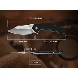 Ніж складаний туристичний Civivi Pentad (8.8 см) Nitro-V / G10 чорний - мініатюра 15